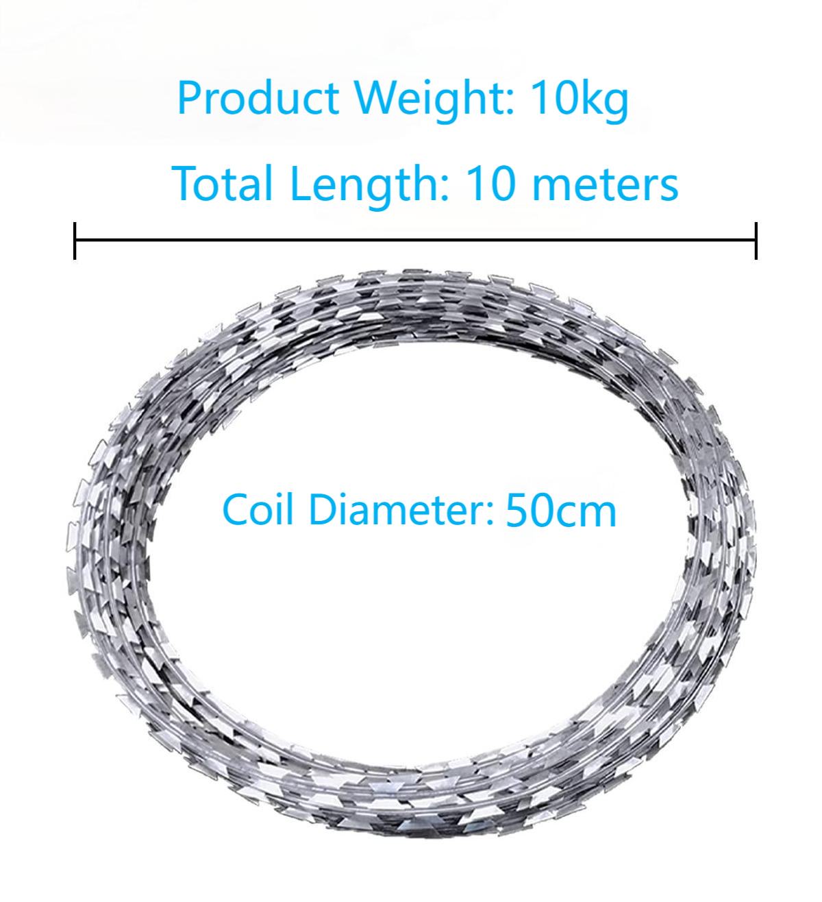 razor wire size