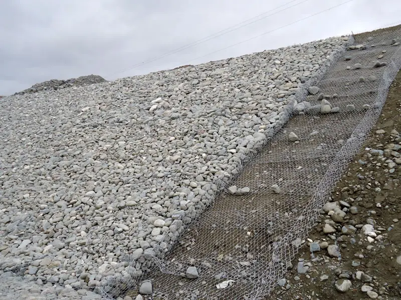 What is the purpose of gabion baskets?