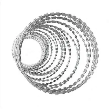 Galvanized Razor Concertina Security Fence with Steel Wire Blade for Prisons Guards Barbed Wires Coils