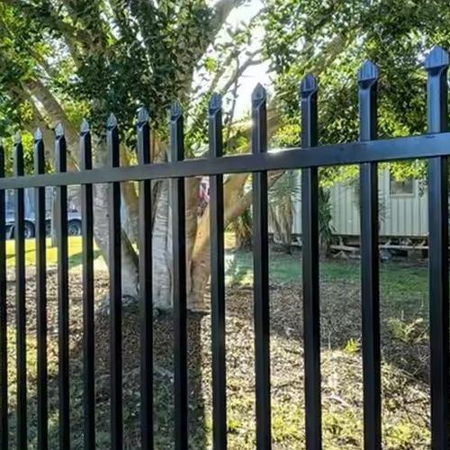 Home Garden Decorative Black Palisade Wrought Iron Panels Tubular Security Fence