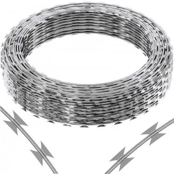 Galvanized Razor Wire Mesh Iron and Steel Barbed Wire Coil Concertina Wire for Protection