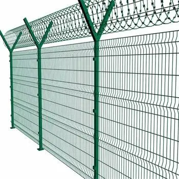 Industrial Fence Wall Panels Airport Bordered Security Fencing Y Shaped Arm 3D Rigid Fence Panel